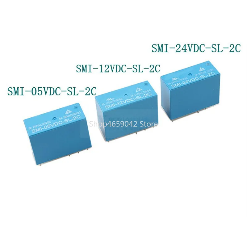 1pcs Power Relay SMI-05VDC-SL-2C SMI-12VDC-SL-2C SMI-24VDC-SL-2C 8Pin Relays 250VAC/ 5VDC 12VDC 24VDC