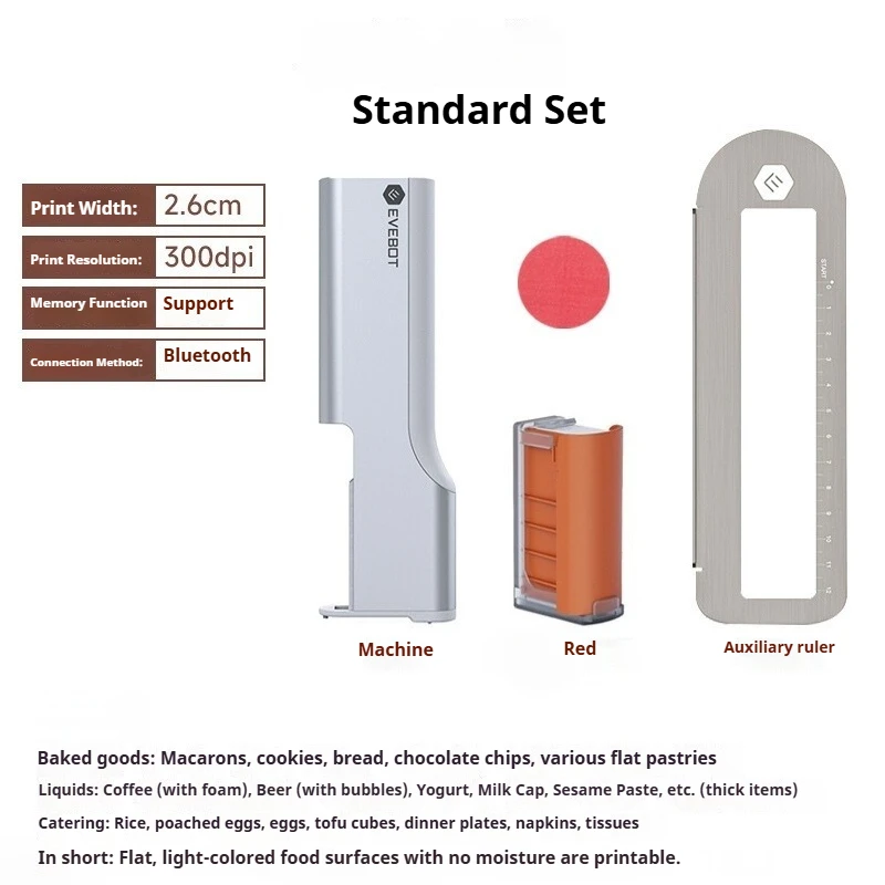Handheld DIY Eetbare Inkt Voedselprinter 3D Voedselprintpen Koffie Latte Art Chocoladeprinter Brood Cake Macaron