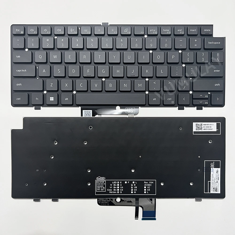 Imagem -02 - Teclado Backlight Russo para Dell Latitude 7440 7450 P174g P174g001 P174g002 7640 0h3dht H3dht 0rvv9r Jp3w9 ru us