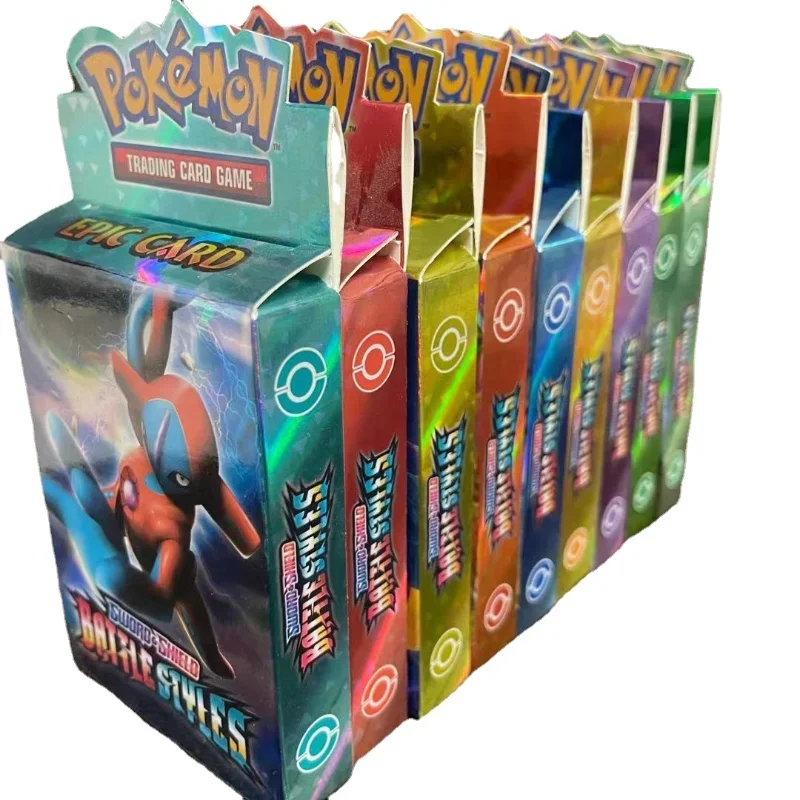 2024 NEW Packin Pokemon Cards V Vmax Box TCG Sun & Moon Evolutions Pikachu Booster Shinny Card Game Gx Ex Toy Kids Birthday Gift