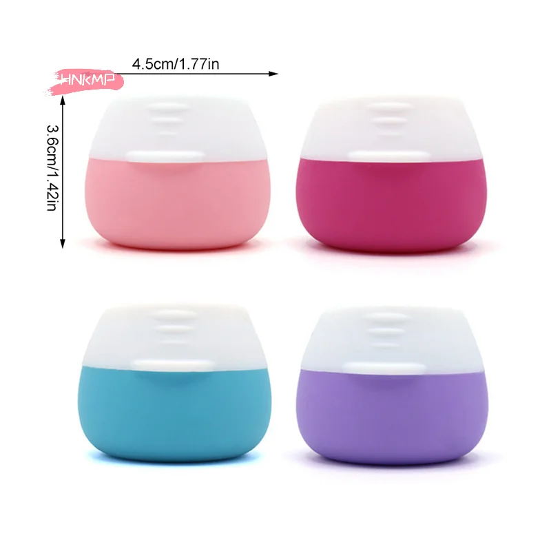 Pot de voyage Portable en Silicone de 20ml, avec couvercle, cosmétique, visage, corps, crème pour les mains, boîte à pilules, Mini bijoux, récipient de poudre de crème, 1 pièce