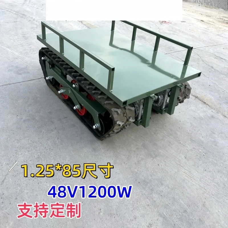 

Small intelligent remote control crawler chassis transporter all-terrain mountain orchard creeper agricultural electric truck