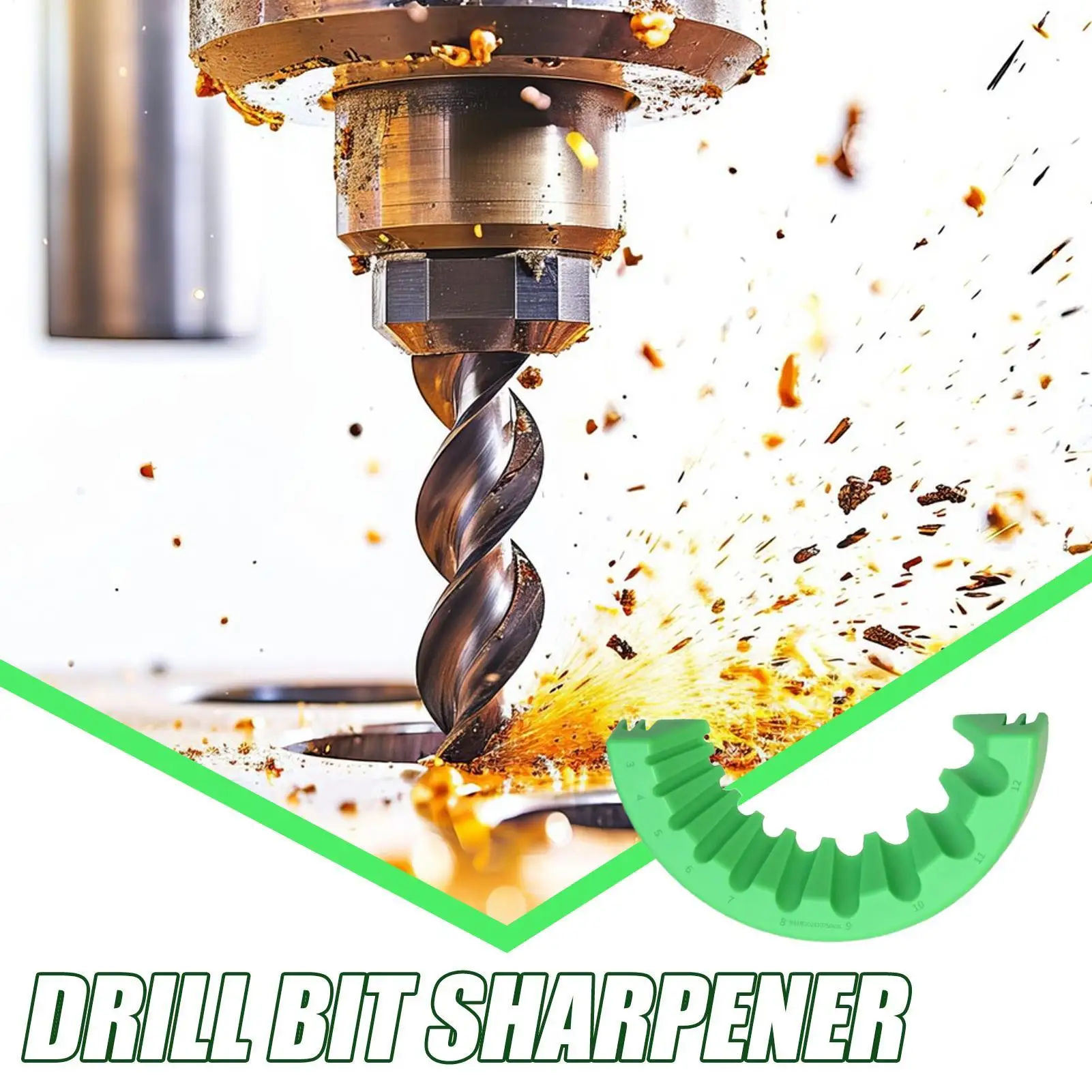10 in 1 Drill Bit Sharpener For All Bit Portable Drill Bit Sharpener Portable 3-12mm Multi-Sizes Power Tool Polishing Attachment