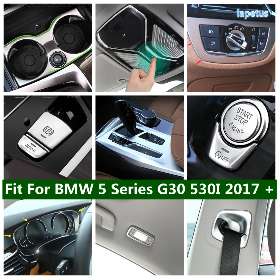

Dashbaord Water Cup Hold Engine Button Gear Shift Box Decoral Cover Trim For BMW 5 Series G30 530I 2017 - 2023 Car Accessories