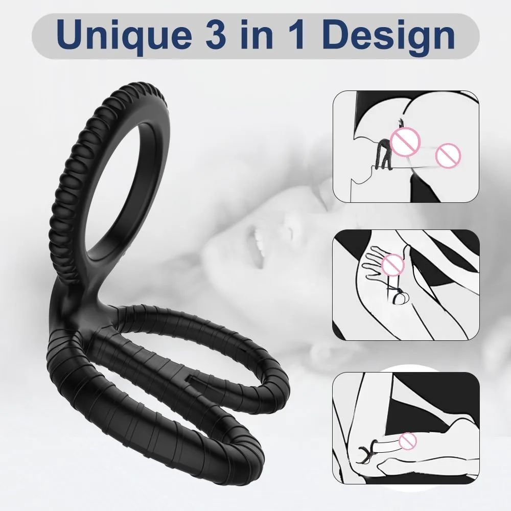 Silicone Durable Penis Ring Adult Men Linen Nozzle Ejaculation Delay Cock Rubber Rings Penis Enlargement Sex Toys For Male Sex