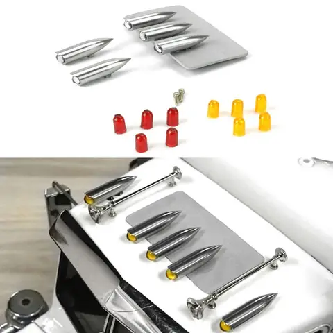 Metal LED Roof Lights Upgrade Lamp for 1/14 Tamiya RC Dump Truck King Hauler 56344 56301 LESU Car Accessories