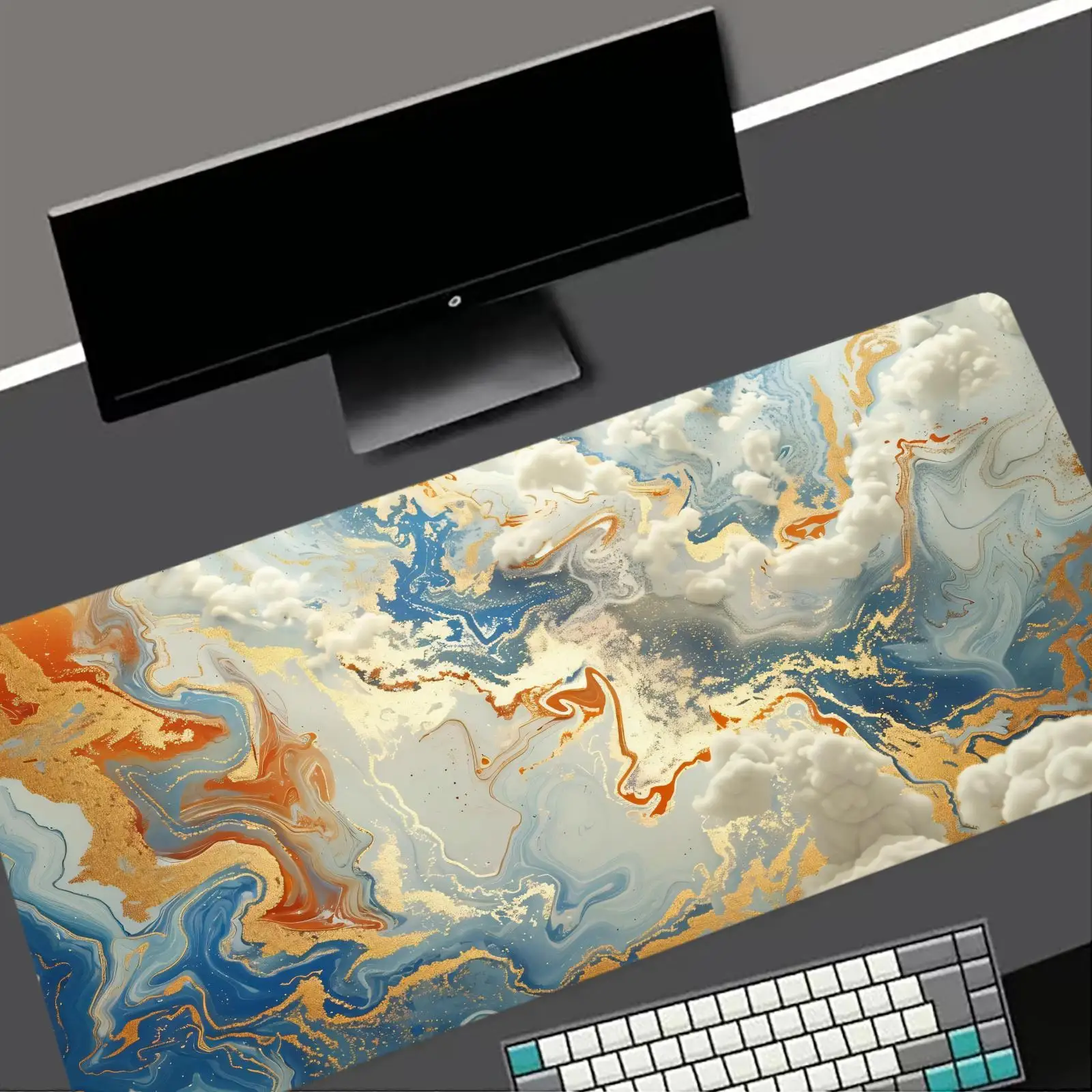 

ripple New Computer Home Mousepad XXL Desk Mats Natural Rubber Office Anti Slip Gaming Accessories pad