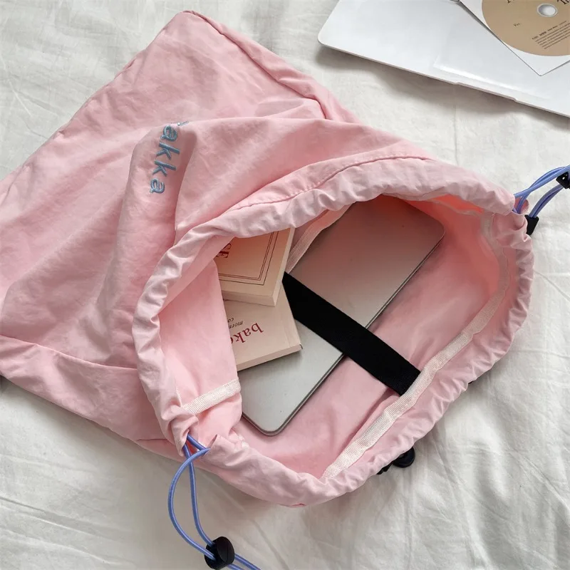 Youda Nuovo zaino in tessuto poliestere per borse da viaggio shopper unisex semplici in puro colore con motivo a lettere di grande capacità