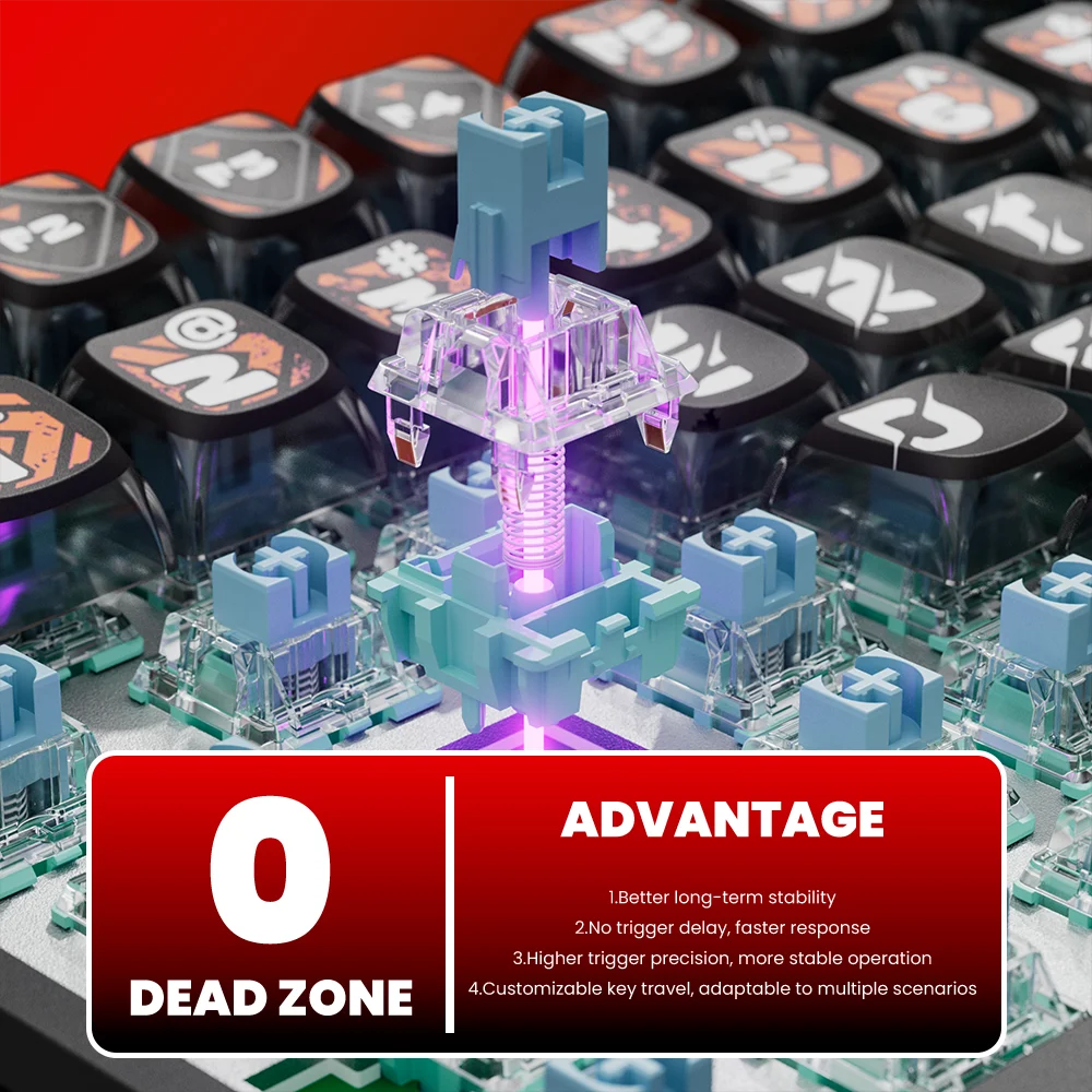 Magnetic Mechanical Keyboard - 81-Key RGB Wired Hot-Swappable