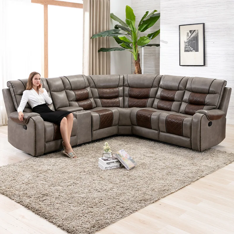 living room furniture modernMulti-functional combination corner sofa leisure chair couch first-class functional sofa aj01