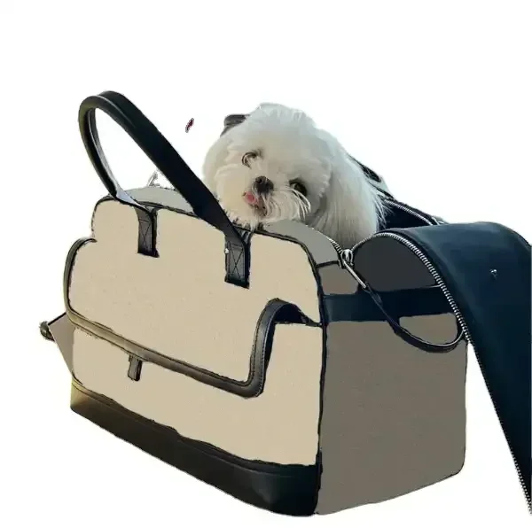 Luxury Dog Carrier Stylish Pet Travel Bag for Dogs and Cats Flight Case for Puppy Handheld Case Print Design