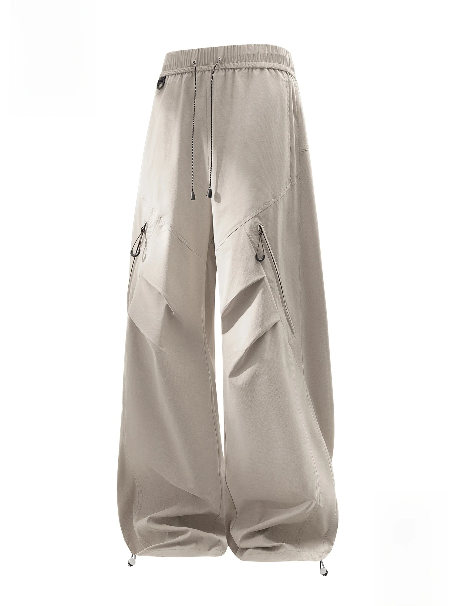 

Мужские повседневные брюки Paul Frank для активного отдыха, весенние, в американском стиле, деконструированные, свободные, с манжетами, широкие штанины, не мнущиеся