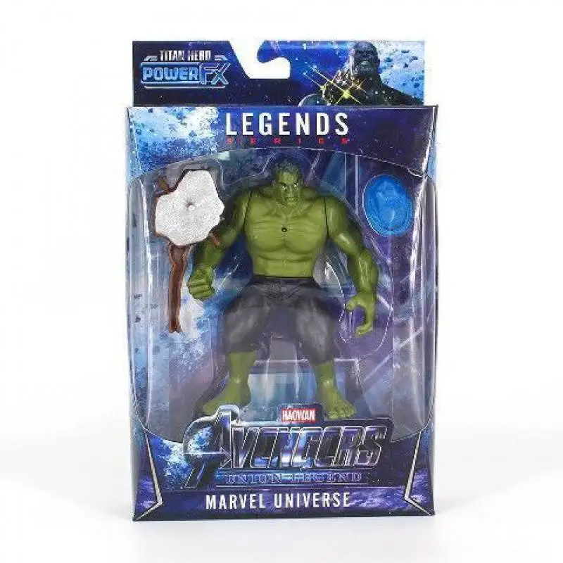 15cm Marvel Luminous Doll Avengers Spider-Man Hulk Captain America Thanos Figure Model Ornament Gift with Movable Weapon Joints