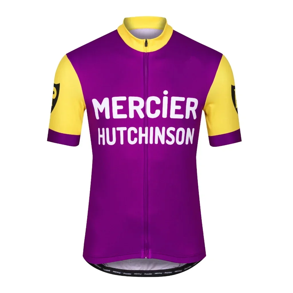 MERCIER TEAM Retro Classic Cycling Jerseys Racing Bicycle Summer Short Sleeve Ropa Ciclismo Clothing Maillot