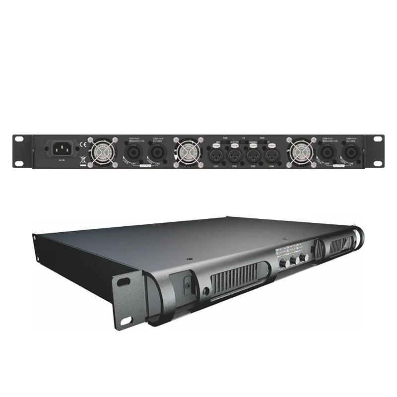 Lihui Ad42 Professional 4000 Watt Power Amplifier Hot Selling Good Quality 1U 2 4 Channel D Type Power Amplifier