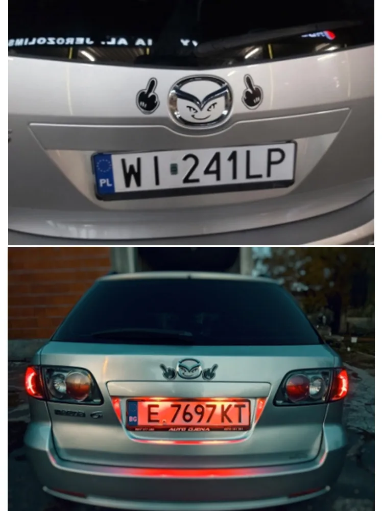 Car Stickers Middle Finger Funny Reflective Decoration For Mazda 3/6 Axela Atenza CX-30/4/5 Logo Trunk Auto Tuning Styling C40