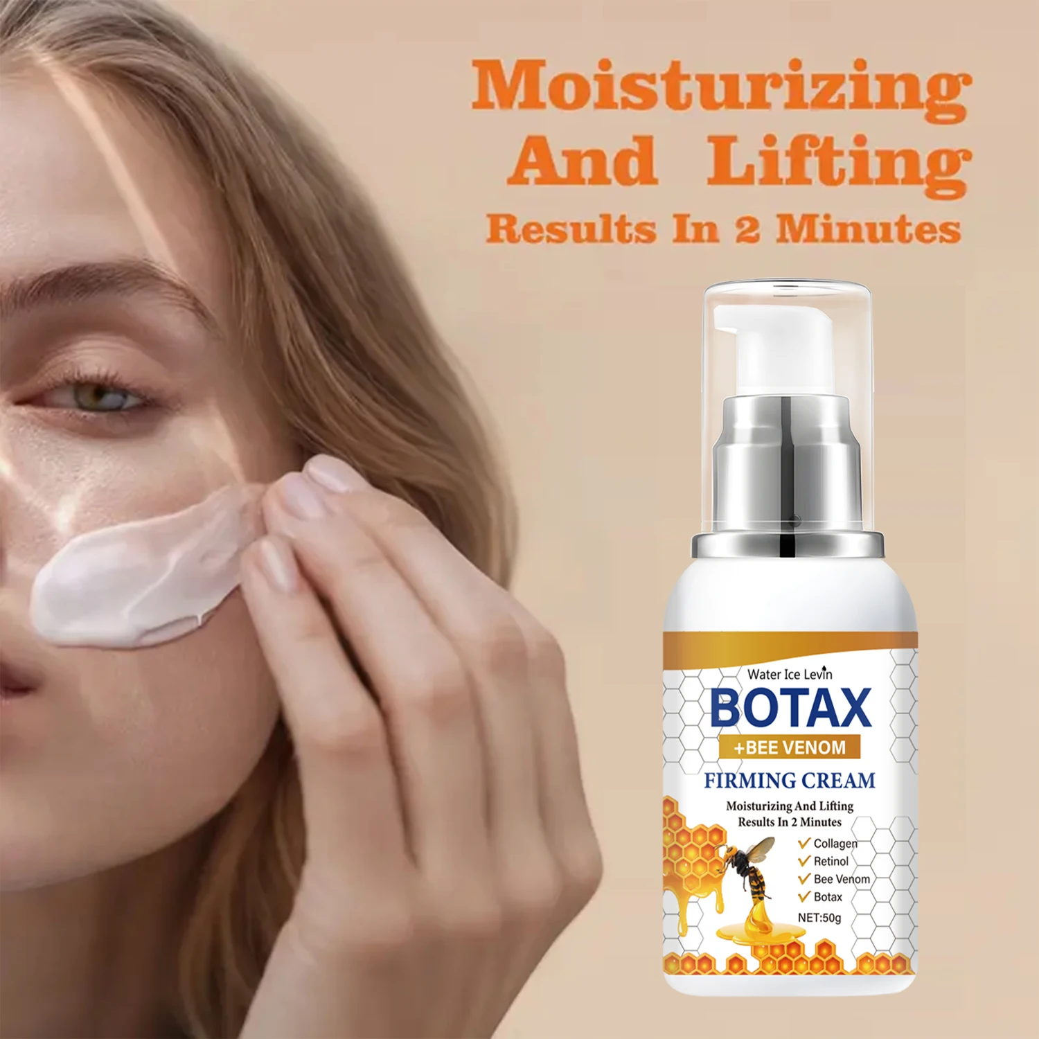Botax Firming Cream (Bee Venom-Infused), 2-Min Lifting, Collagen & Retinol, Moisturizes for Elastic, Smooth Glowing Skin