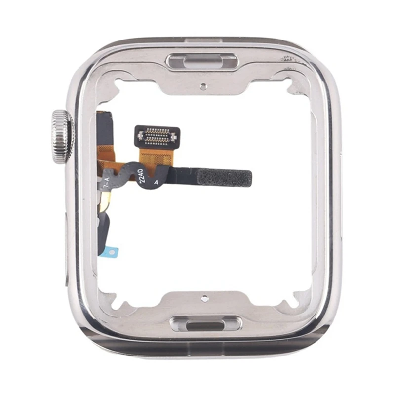 A98T For Watch Series 7 41Mm LTE Stainless Steel Midframe With Crown Axis Flex Cable Replacement Parts Accessories Repair