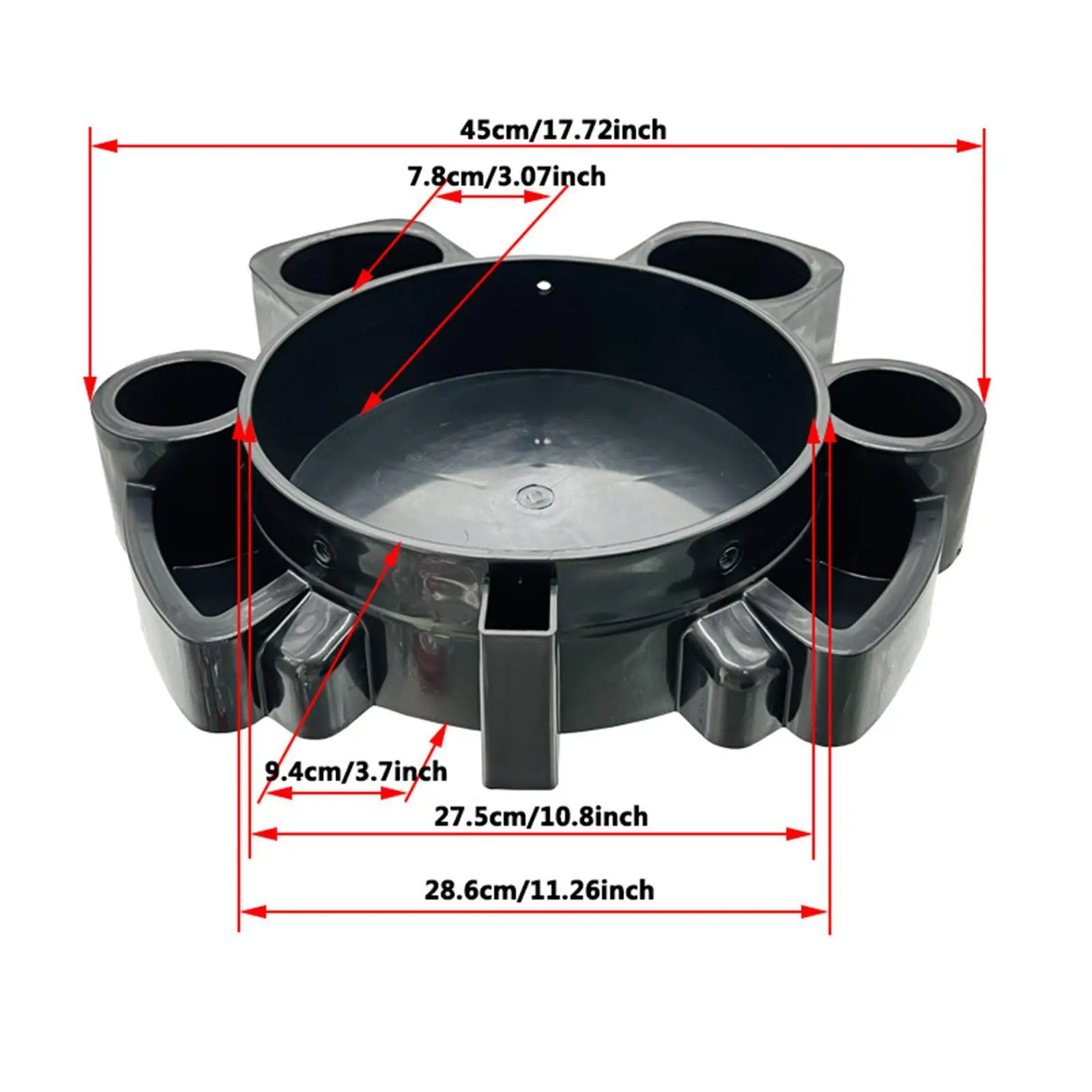 Black Plastic Bucket Dolly Car Wash Accessories Multipurpose Rolling Cart for Construction and Home view 6