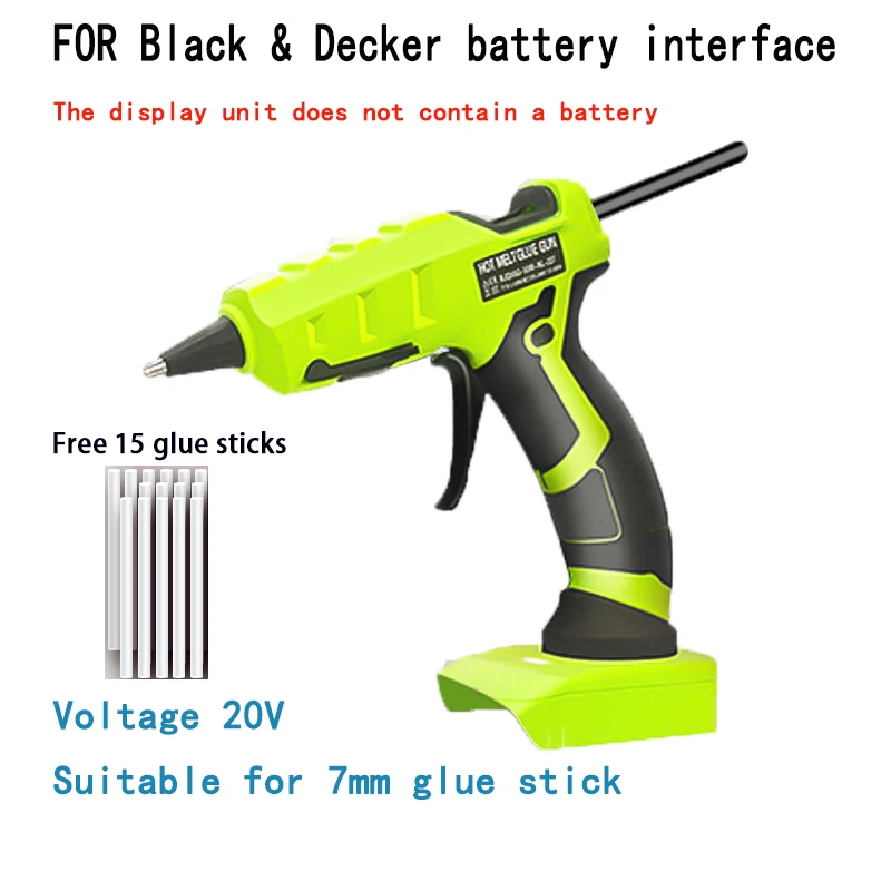 Bateria de Lítio sem Fio Quente Melt Glue Gun para Makita Bl1830 para Milwaukee M18 para Black Decker para Dewalt Dcb183 Dcb609 Nl227c