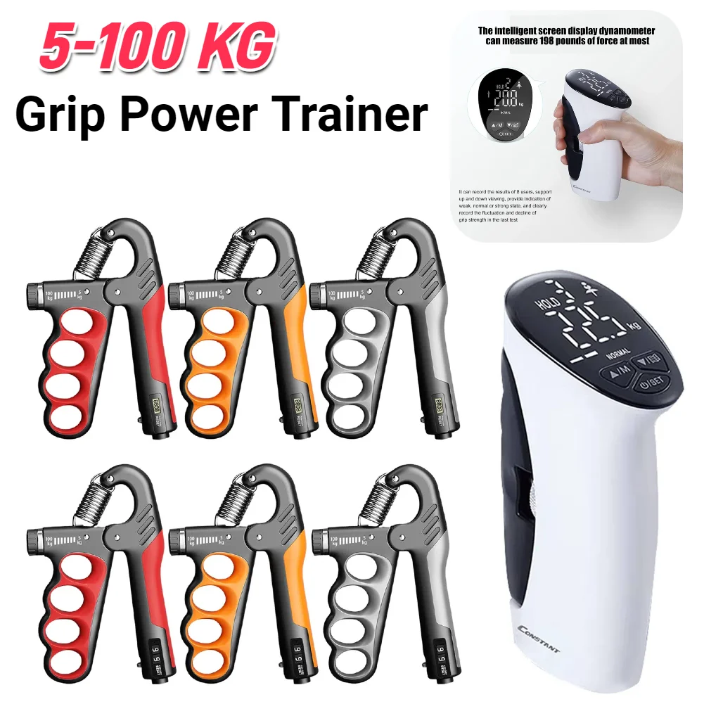 5-100KG Digital Electronic Hand Grip Power Strength Trainer Tester Hand Dynamometer Professional Fitness Accessories