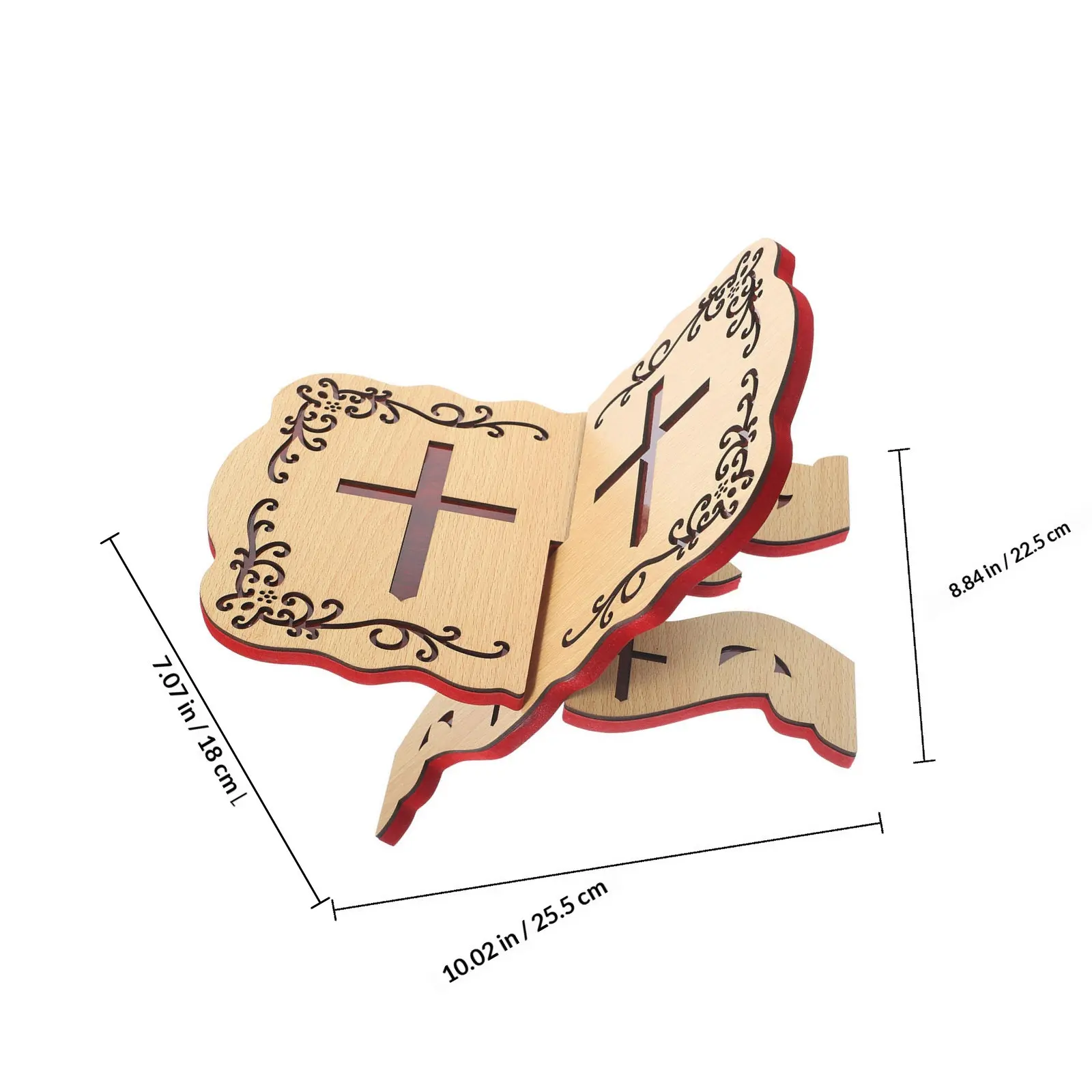 Chanting Stand Reading Stand Decorative Density Board Book Holder Suitable for Quran Buddhist Classic Reading Supply