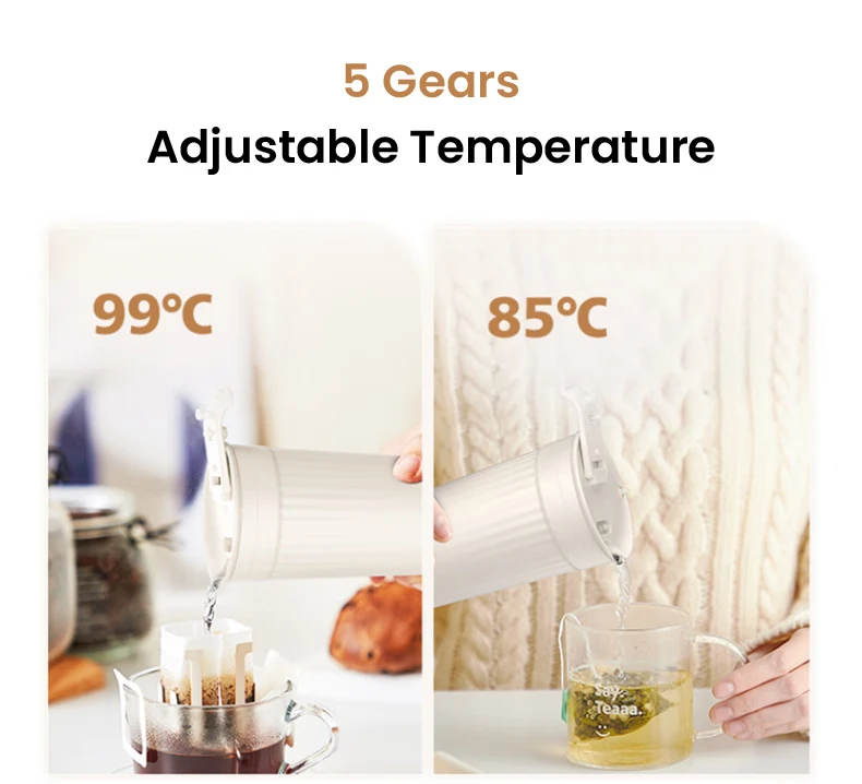 Philips Electric Kettle Bottle 400ml Electric Heating Cup NTC Temperature Control 110V-240V Thermos Cup