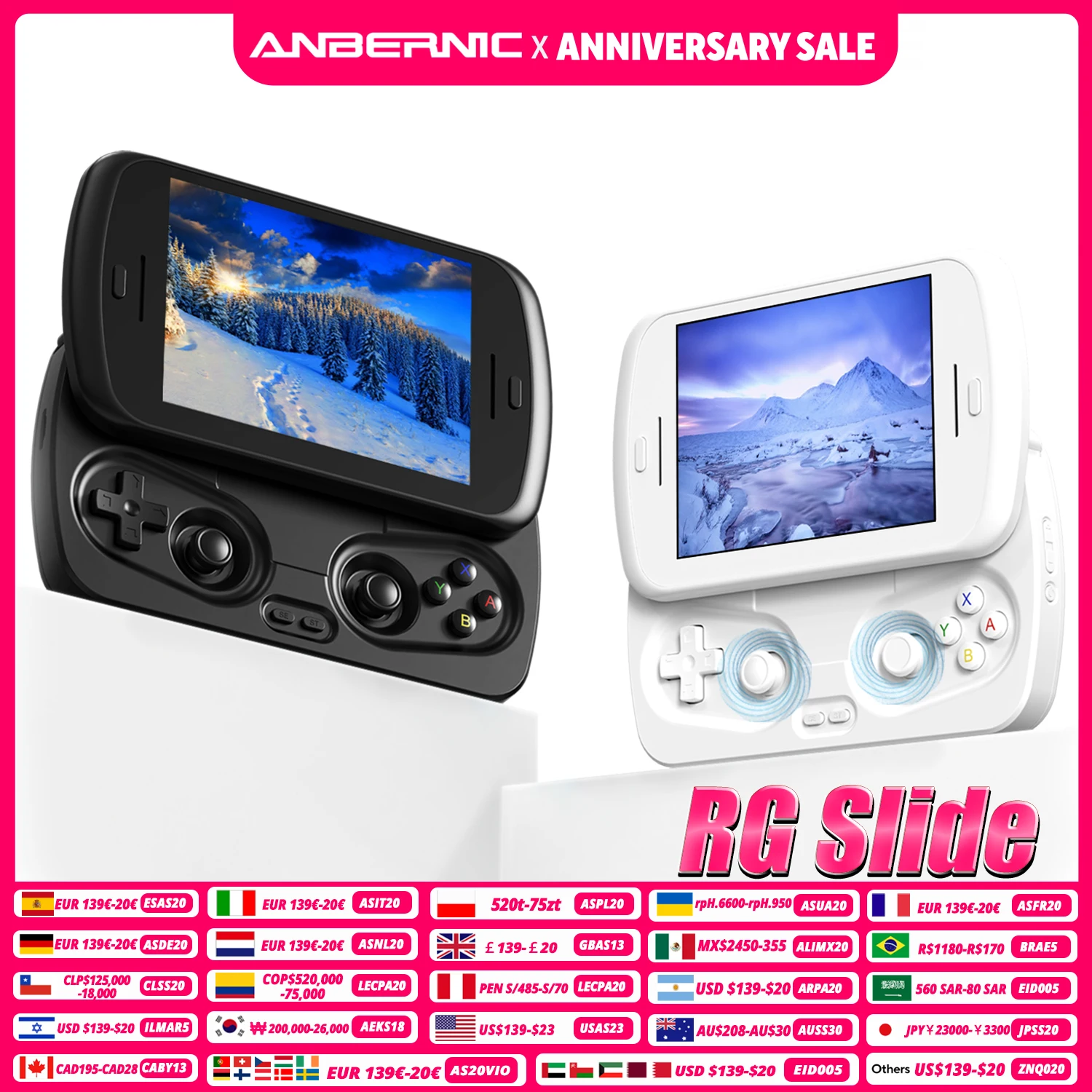 

Портативная игровая консоль ANBERNIC RG Slide с 4,7-дюймовым LTPS In-Cell дисплеем 1280*960, Android 13, аккумулятор 5000 мАч, ретро-игровая приставка
