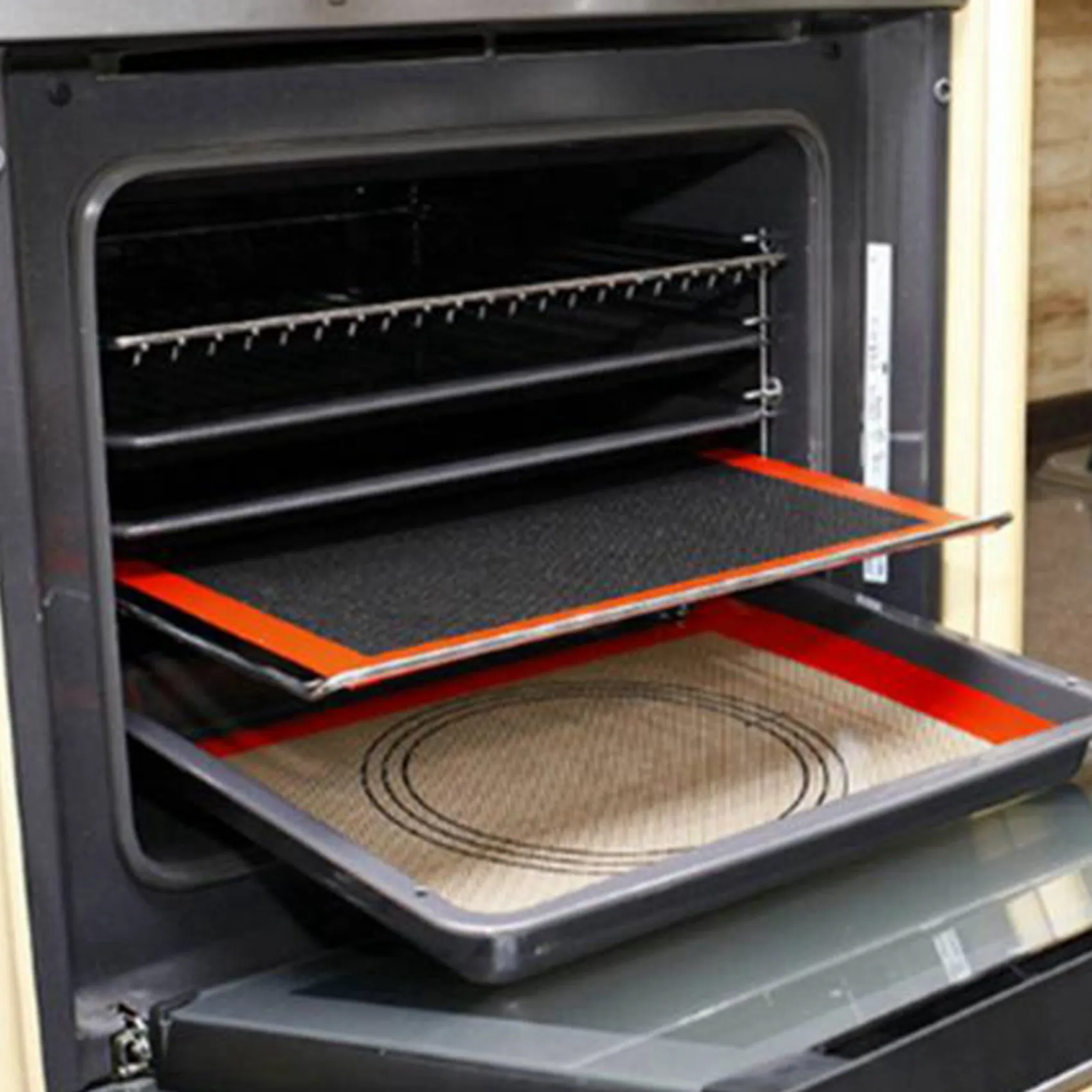 SYW-Biscuit/Bread/Kitchen Baking Appliance Accessories Perforated Silicone Baking Mat Non-Stick Oven Mat Lining Tool, 6PCS