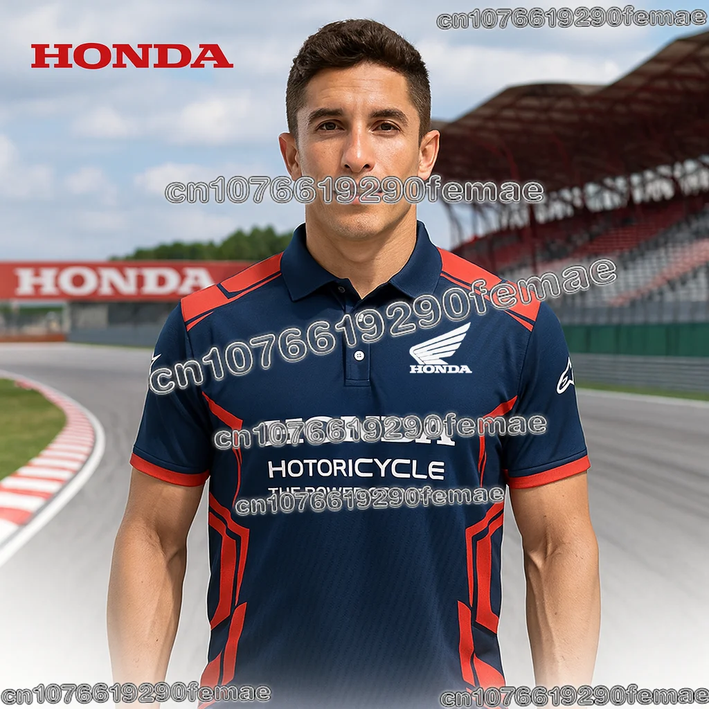 

Honda HRC Racing Polo Shirt for Men Breathable Quick Dry Comfortable Top Perfect for Motorcycle Racing and Street Cycling