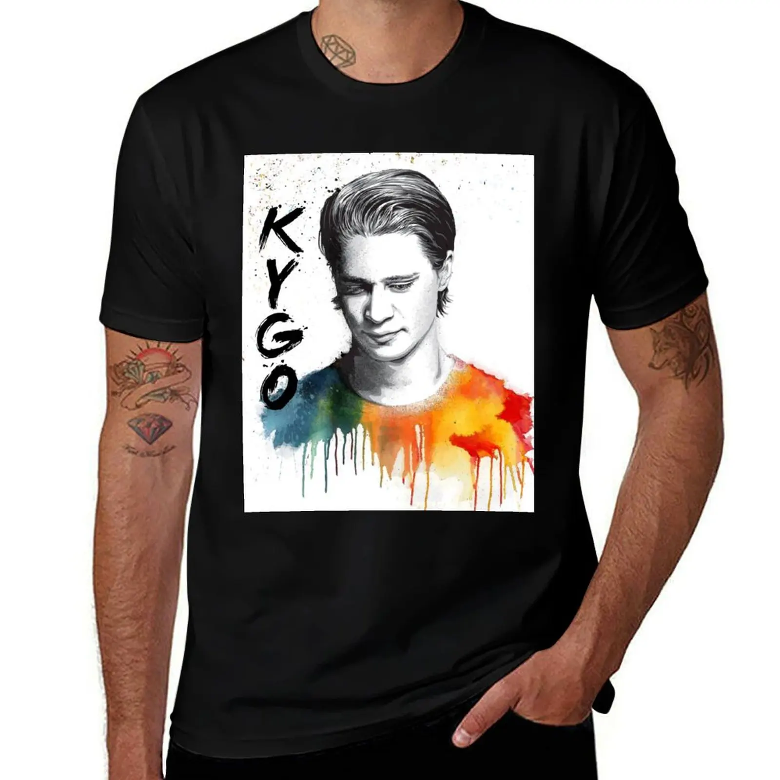 

Kygo portrait (fan-made illustration) T-Shirt Independence Day Short Sleeve T-Shirt