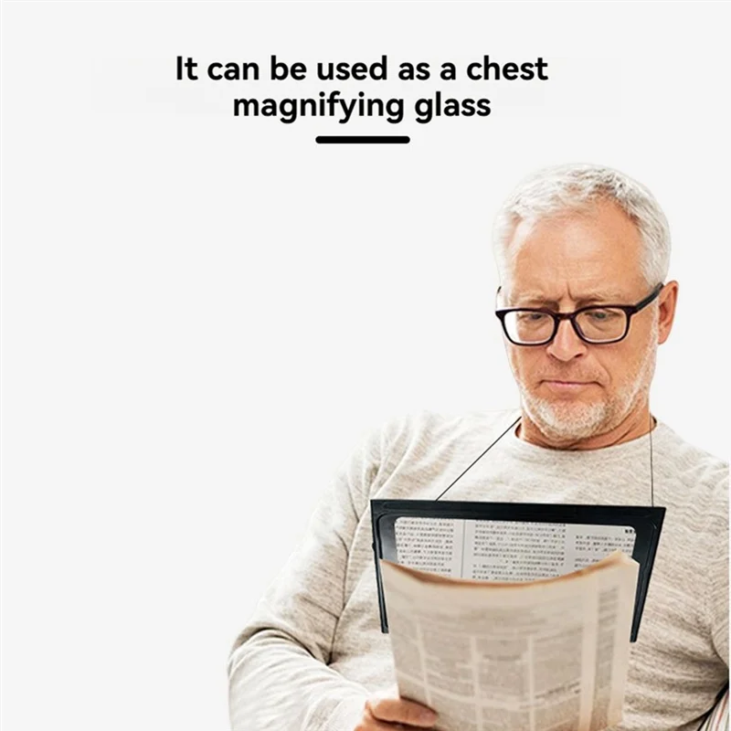 

ABBP-Desktop/Neck-Hanging Multi-Function Magnifier LED Lights For Seniors Vision Book Reading Foldable Desktop Magnifying Glass