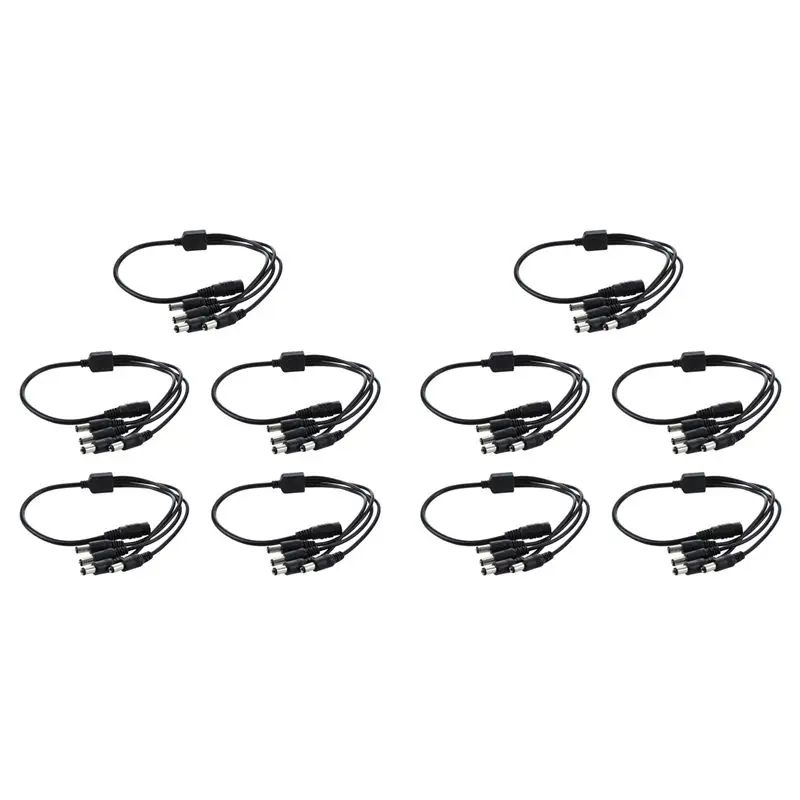 ABRI-10X 1 To 4 DC Power 4-Port Splitter Adapter Adaptor Cable CCTV Camera