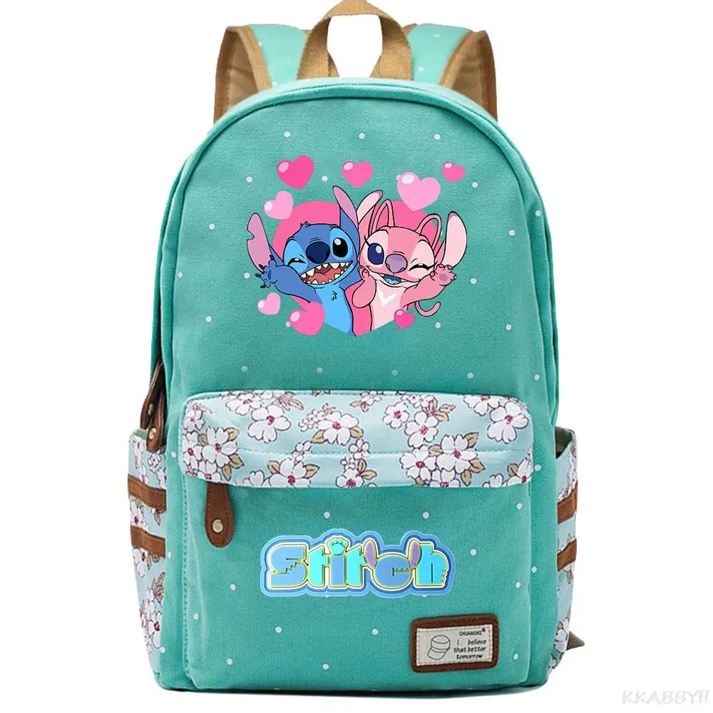 Disney Stitch Backpack Boys Girls School Bags For Teenagers Unisex School Laptop Mochilas Travel Casual Bags