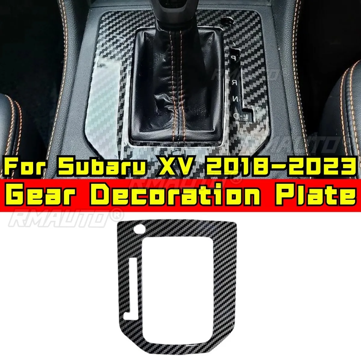 

For Subaru XV 2018-2023 Carbon Fiber Pattern Gear Plate Right/Left Drive Gear Decoration Plate Accessories Modification