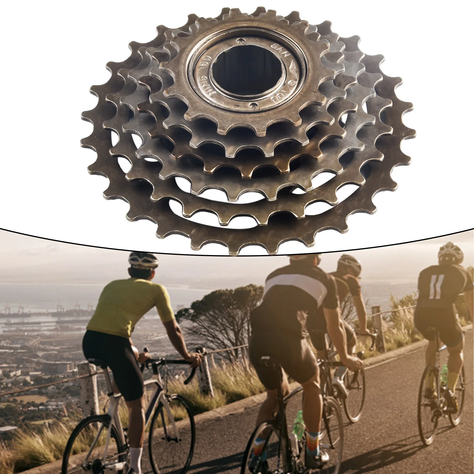 Piñón libre atornillable de 6/7/8 velocidades para bicicleta, 13-28T, acero de alto carbono, bajo nivel de ruido, cambio suave, para piezas de bicicleta