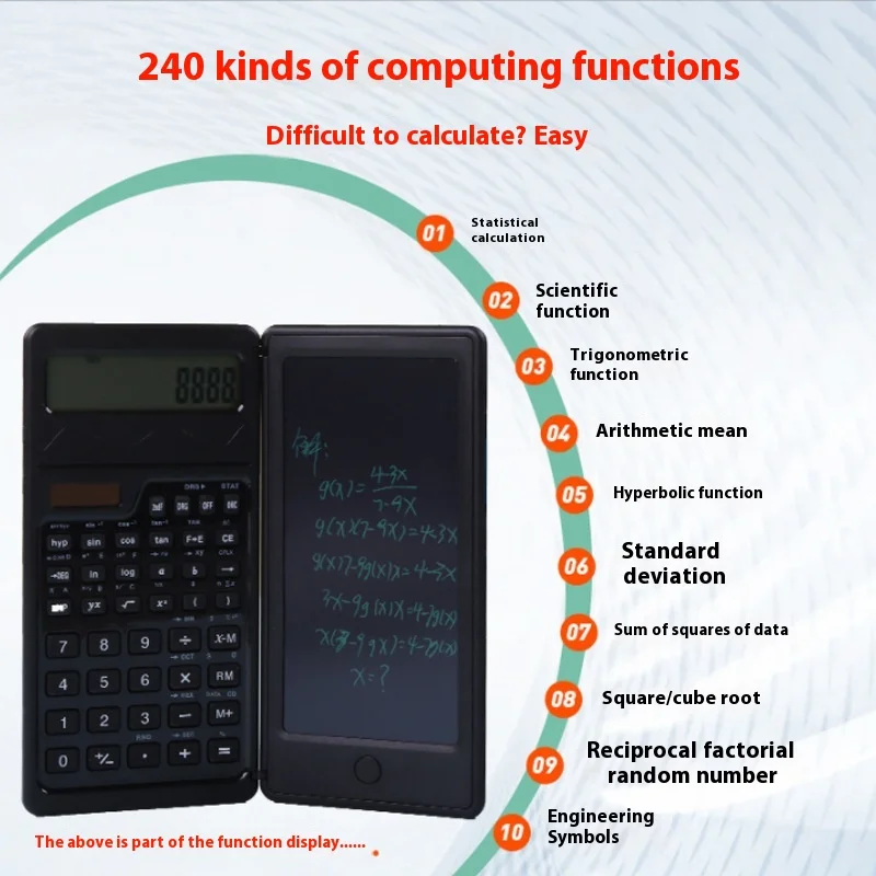 Solar rechner Handschrift Board Student Office Business tragbare wissenschaft liche Funktion Rechner Bürobedarf Buchhaltung