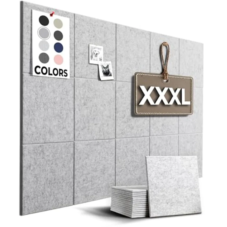 

Cork Boards for Walls Bulletin Boards 59"x36" 15 Pack Felt Bulletin Board Large Cork Board for Office Wall Protector for Dart B