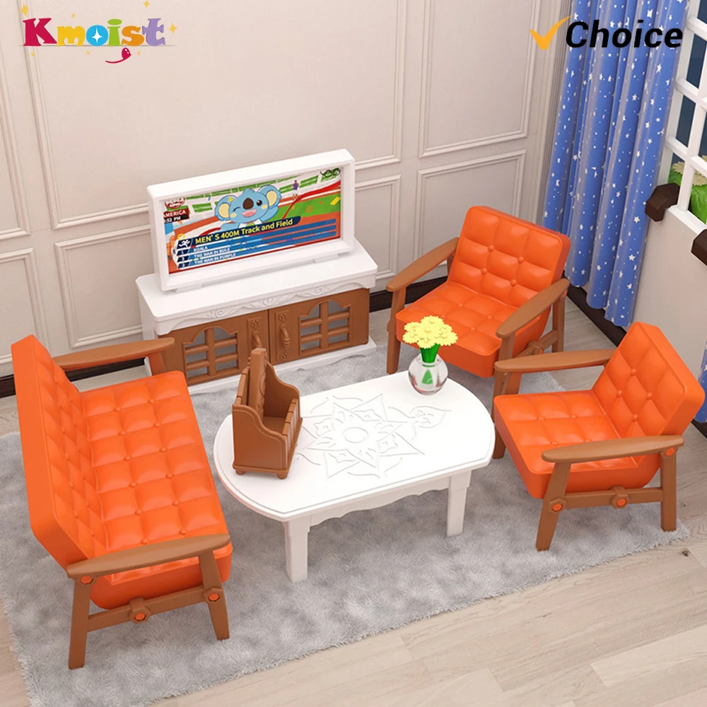 Koala Diary Pretend Play Drawing Room Accessories Children House Play Toy Living Room Dollhouse Miniature Furniture Toy for Kids