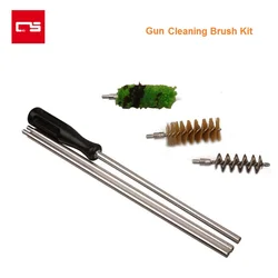 6pcs/set Rod Cleaning Brush Kit Brush Head For 12 GA Gauge Gun Hunting Shotgun Rifle Pistol Tube Barrel Cleaning Kit Tool