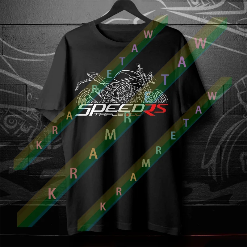 2025 summer Triumphs Men T Shirt Casual Speed Triple 1200 RS Motorcycle T-shirt Graphic Summer 100% Cotton Cool Tee S-3XL