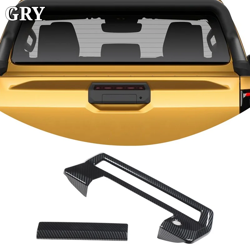 Car Trunk Tailgate Handle Cover Anti-scratch Protective Trim For Toyota HiLux 2026 ABS Carbon Fiber Pattern Exterior Accessories