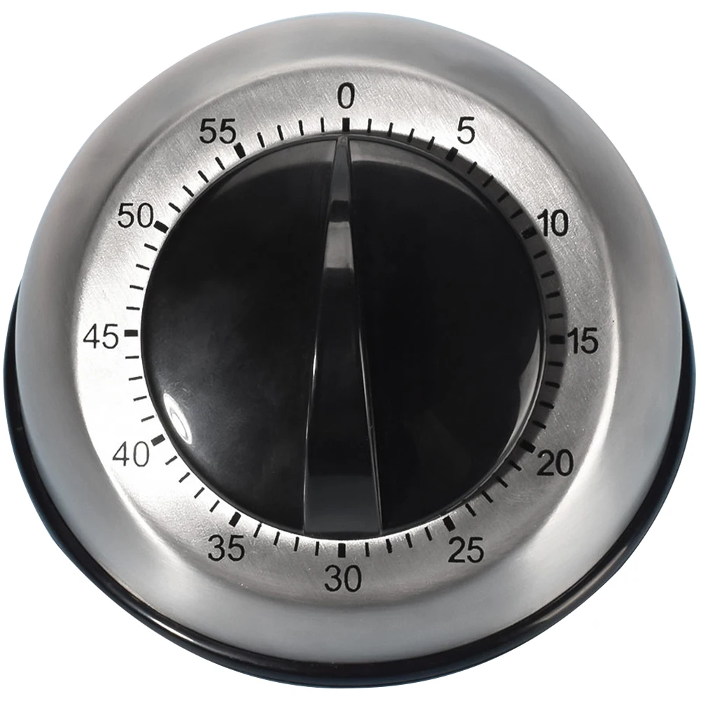 

Kitchen Timer Stainless Steel Silver Mechanical Cooking Countdown Boiled Eggs Food Practical Long Use Easy for cooking