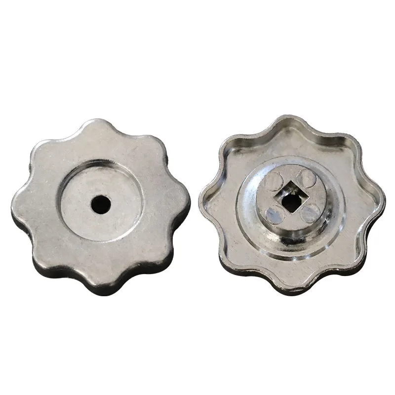 Silberner Aluminium-Verteilerknopf mit 6,5 mm quadratischem Loch, Ventilhandrad für Klimaanlagen-Reparaturwerkzeug