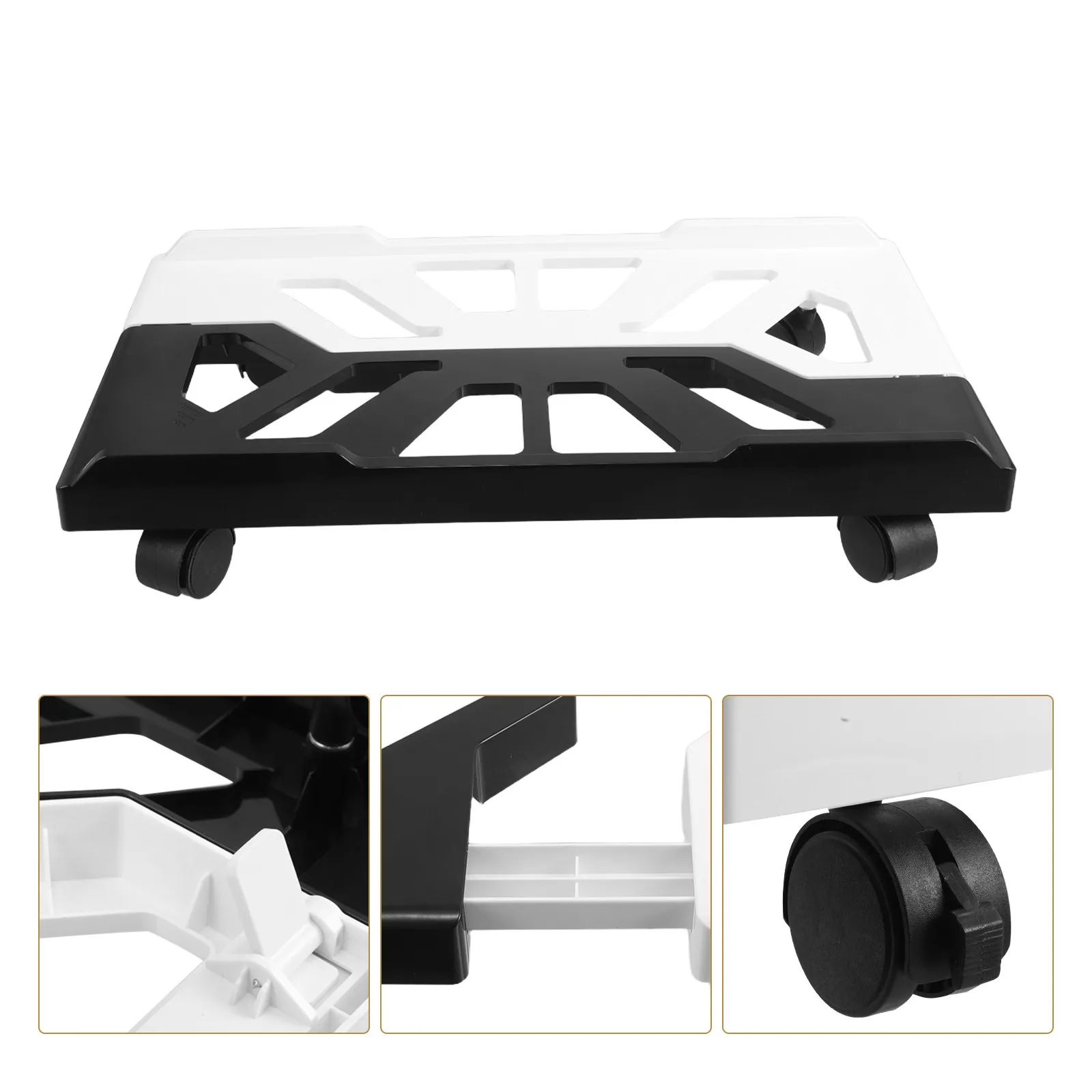 Adjustable Computer Tower Stand with Wheels Portable Pc Floor Cart Multi Functional Storage Stable Secure CPU Tower Holder