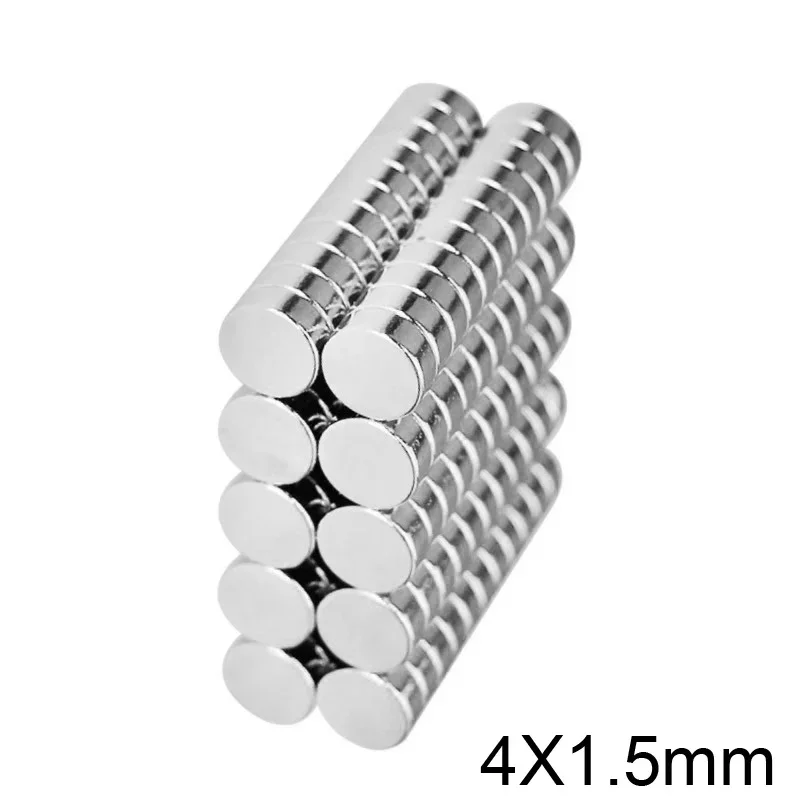 4x1.5mm Thin Strong Magnet 4*1.5 Small Round Magnet For Fridge, DIY, Building, Scientific, Craft, Education 4*1.5mm