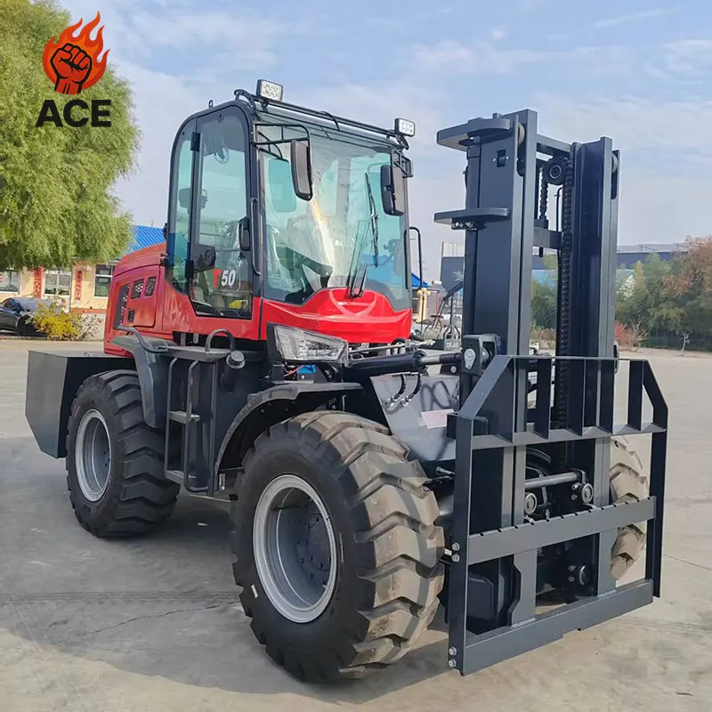 

Customized forklift truck parts free shipping 3 ton rough terrain forklift warehouse 3.5 ton 5 ton forklift diesel with cummins