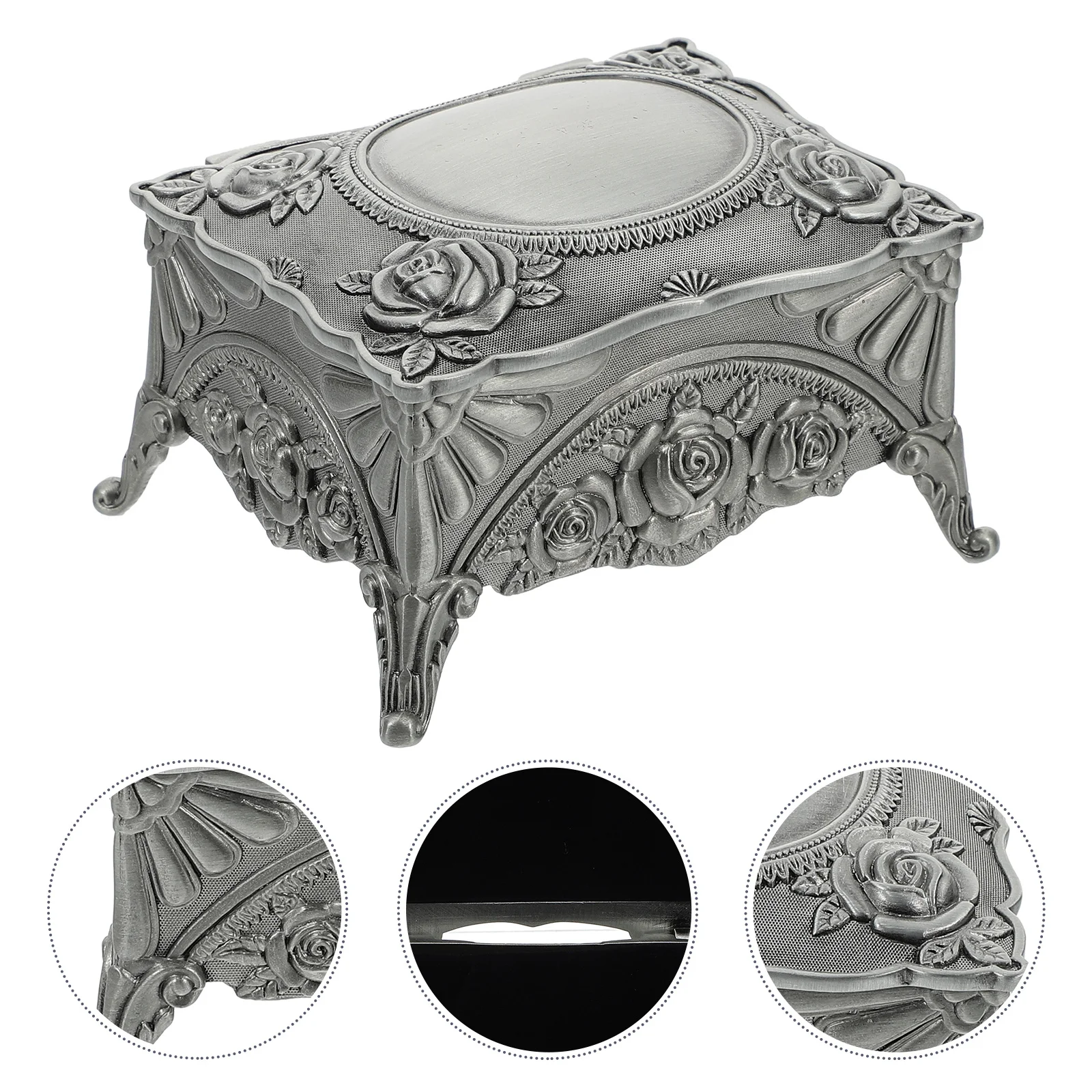 

Jewelry Storage Case Retro Boxes Vintage Home Decor Container Jewellery for Women Small High-foot