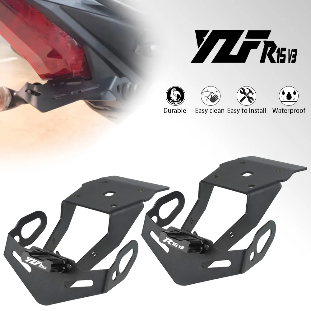 

Motorcycle CNC FOR YAMAHA YZF R15 V3 2017 2018 2019 2020 2021 License Number Plate Frame Holder Bracket 2023 2024 YZFR15 R15V3