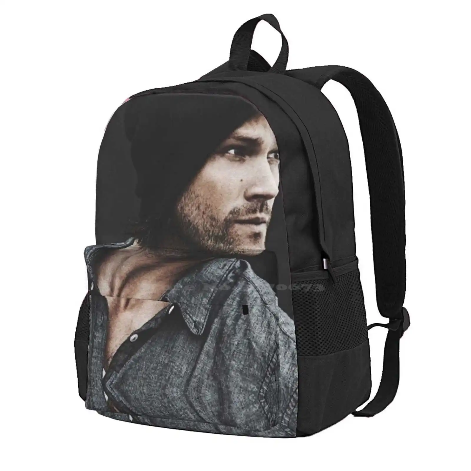 

Sam Winchester Hot Sale Schoolbag Backpack Fashion Bags Sam Winchester Sammy Winchester Supernatural Jared Padalecki